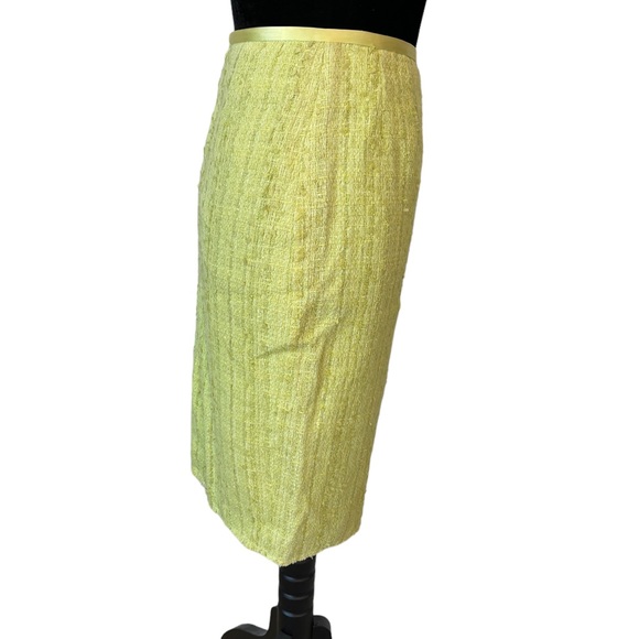 Renato Nucci Lime Green Tweed Skirt 25” Waist - Picture 5 of 9